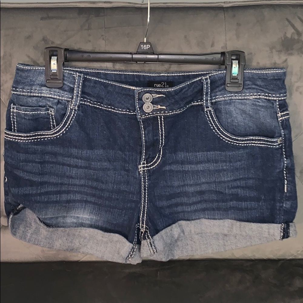 american flag denim shorts